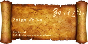 Zsiga Éva névjegykártya