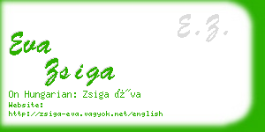 eva zsiga business card